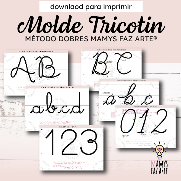 Molde Alfabeto Completo para Tricotin